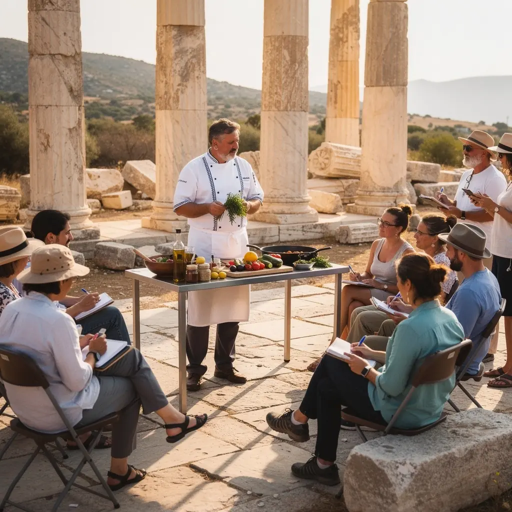 Γευστική σούπα λαχανικών με ελαιόλαδο και λεμόνι